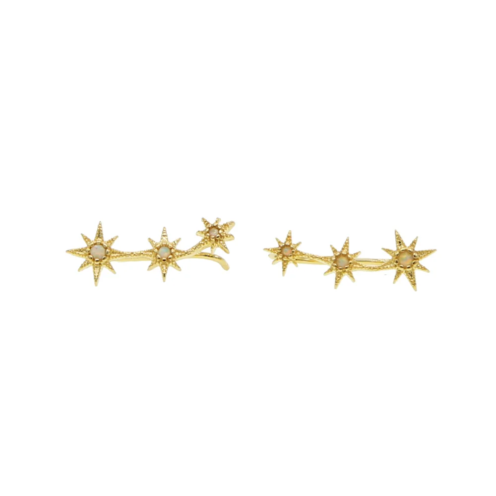 cute jewelry delicate girl women ear stud tiny cz flower delicate 925 sterling silver opal cz stud minimalist flower earring