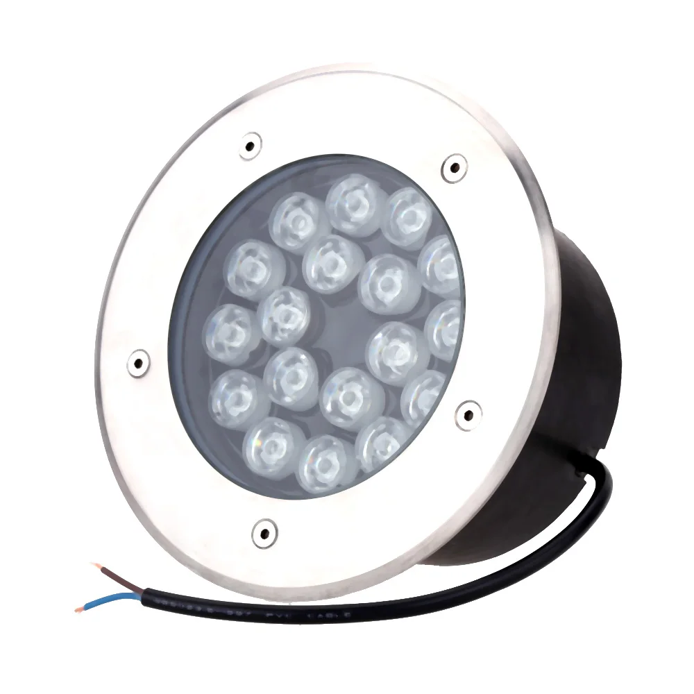 18 Вт Светодиодный светильник для улицы, садовый светильник, белый, теплый, белый, красный, зеленый, синий, RGB точечный подземный светильник, ландшафтный светильник AC85V~ 265V