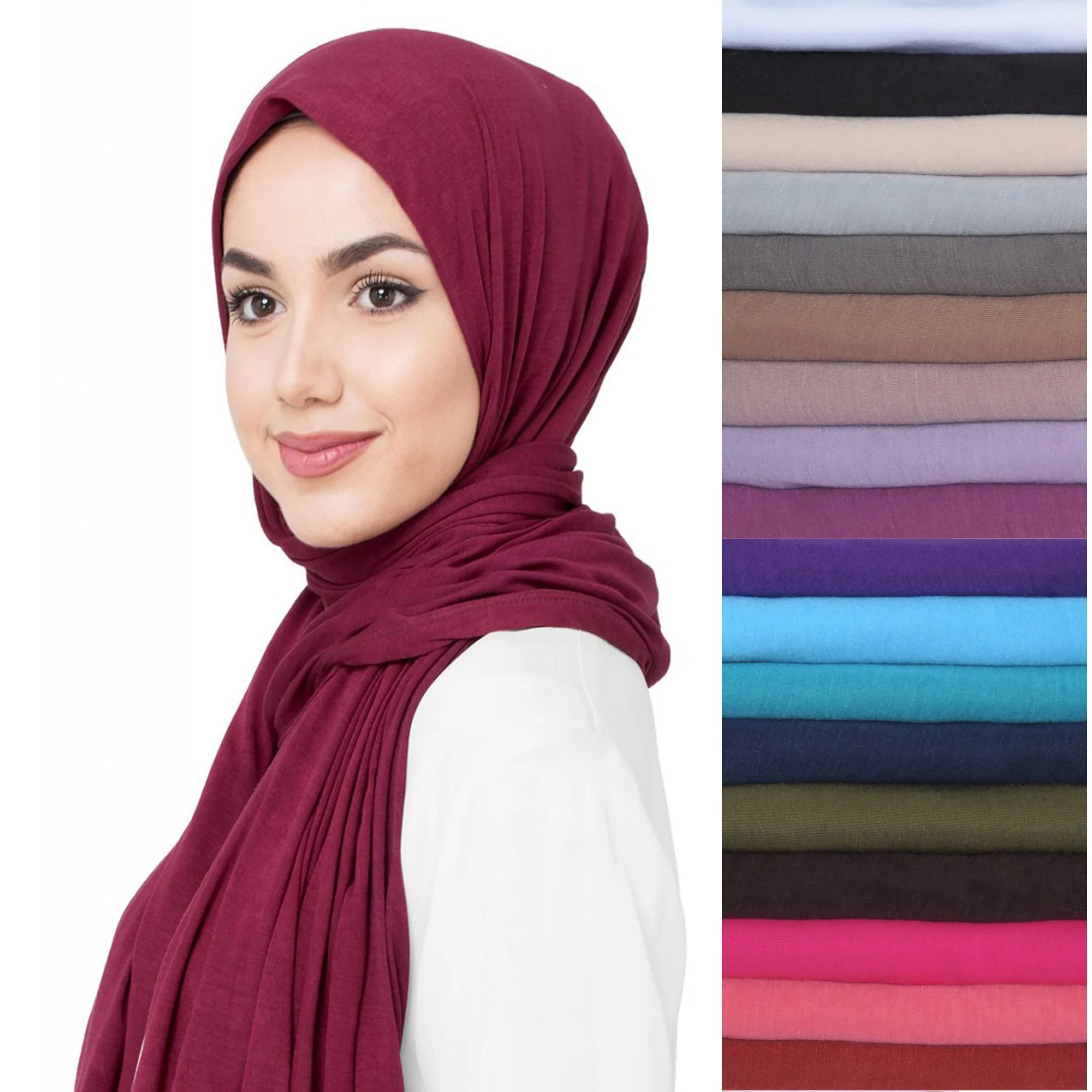 

High Quality Jersey Hijab Muslim Womens Scarf Shawl Wrap Head Turban