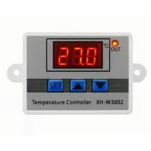 XH-W3002 DC 12V 24V AC 110 V-220 V цифровой светодиодный регулятор температуры 10A термостат переключатель управления с датчиком зонда W3002