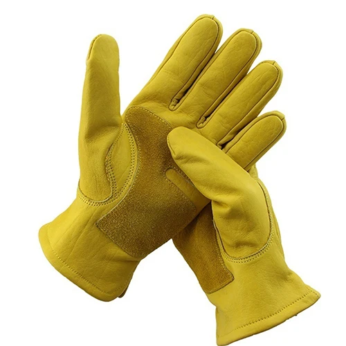 Теплые желтые противоскользящие перчатки для катания на лыжах и сноуборде
