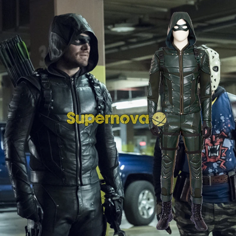 Supernova Green Arrow Cosplay Costume Season 5 Arrow Oliver Queen
