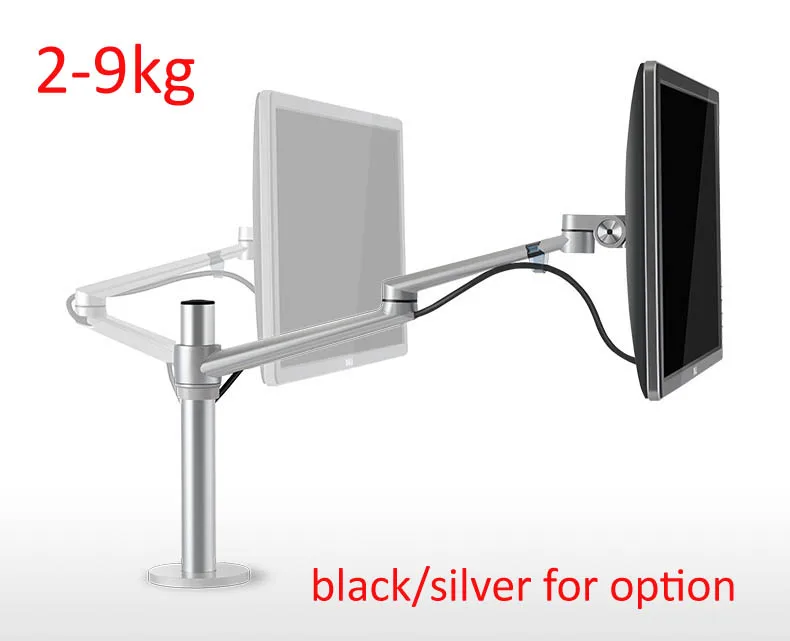 OL-1 ارتفاع قابل للتعديل شاشات كريستال بلورية حامل الألومنيوم سبائك دوران شاشة لسطح المكتب التلفزيون طويلة الذراع VESA الوقوف ماكس دعم 27 بوصة