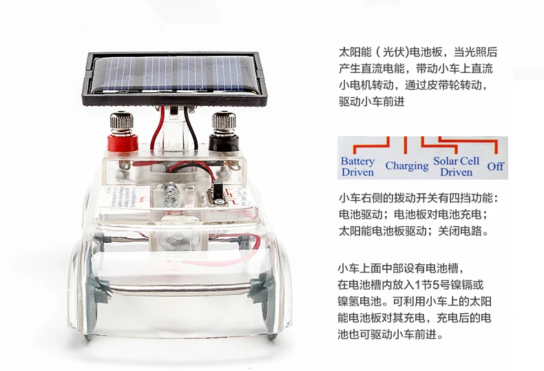 Автомобиль с питанием от солнечных батарей Панели солнечные Питание многофункциональном автомобильном детская ранее Обучение Оборудование игрушка школьные учебные принадлежности для физики