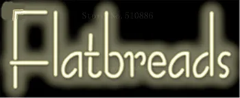 

Flatbreads NEON SIGN REAL GLASS BEER BAR PUB LIGHT SIGNS store display Restaurant Advertising food wings subs Lights 17*14"