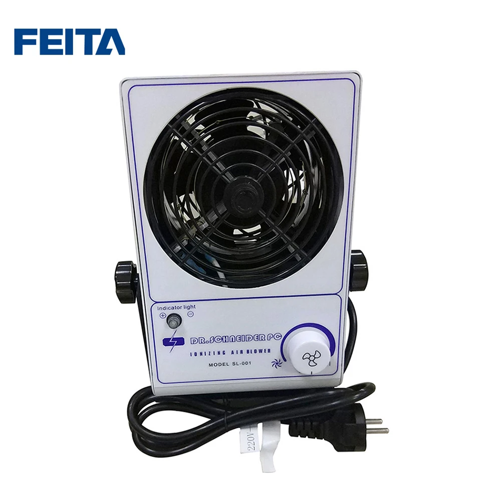 

FEITA SL-001 Small Electric Ionizer Air Fan Desktop Eliminating Ionizing Air Blower ESD Static Electricity Eliminator