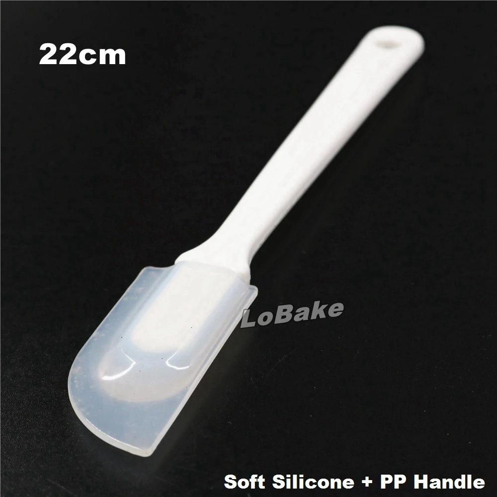 (2pcs/lot) Small 22cm soft silicone butter spatula spreader PP handle