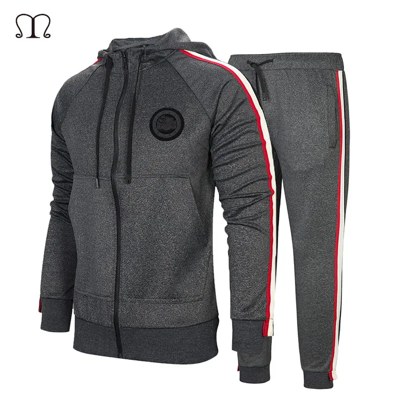 

Men Sportswear Winter Tracksuit Sweatshirt & Hoodies Mens Two Pieces Sporting Men Zipper Hooded Sweatshirts +Pants 2 Piece Set