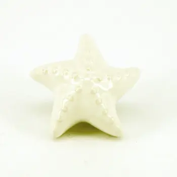 

New cute Starfish porcelain drawer Handles and Handles For Kid Rooms Cabinet Door Handle Kitchen Cupboard Drawer Wardrobe Pull