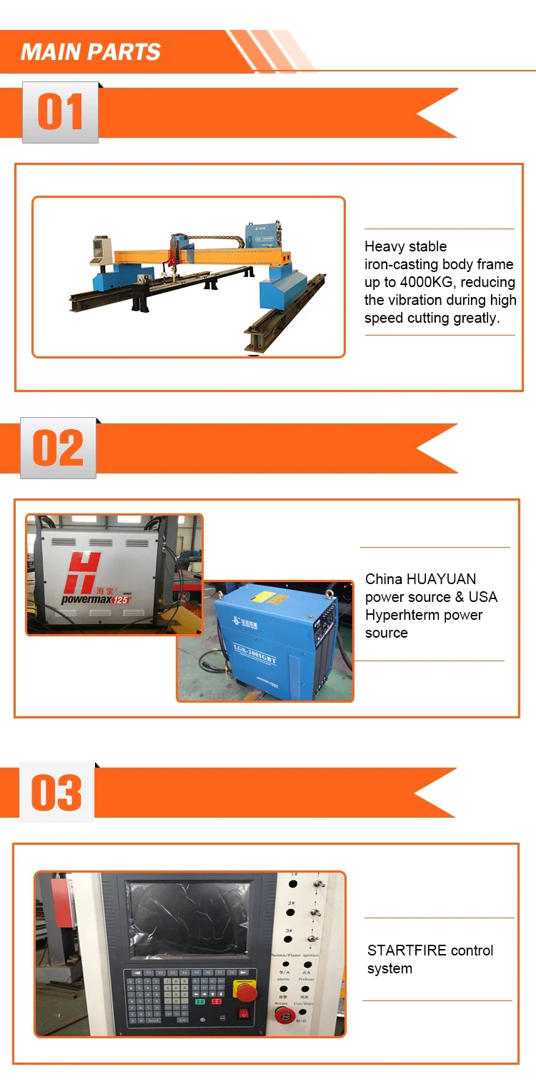 Фабрика питания 45A/65A/85A/105A/125A/200A плазменной резки с ЧПУ