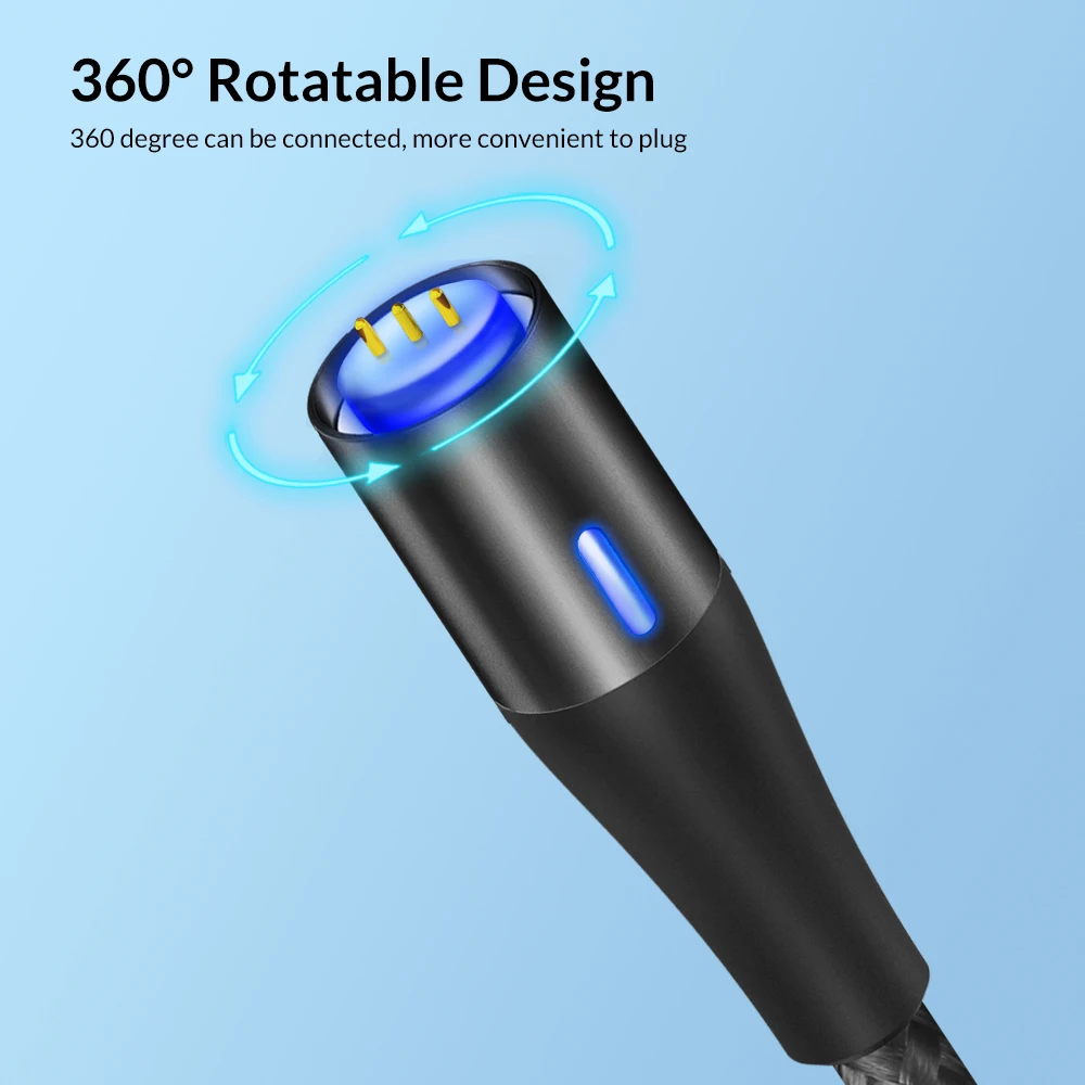 TOPK 1 м 3A Магнитный Кабель с разъемом usb c для быстрой передачи данных кабель