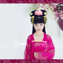 Wu Jing Hong Ta Ge Xing розовый красный танцевальный костюм для маленькой девочки, костюм феи с вышивальная нитка