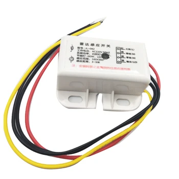 

1PCS New 220V Auto Infrared Sensor Switch PIR Microwave Radar Body Motion Sensor Module Adjustable For Time Distance embedable