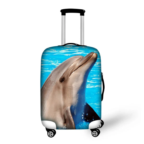 Высококачественное водонепроницаемое покрытие чемодана с животным принтом для чемодана 18-30 дюймов, эластичная Туристическая Сумка, чехол - Цвет: 3183 M