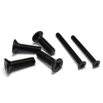 

20pcs M1.6 flat head Machine Phillips screw Countersunk heads Cross bolt 304 stainless steel Electrophoresis black 3mm-10mm long