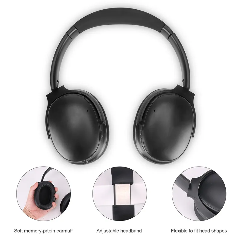 ANC Earphone Active Noise Cancelling Wireless Bluetooth V5.0+EDR Headphones Headset HiFi Stereo with Microphone for Smartphones (6)