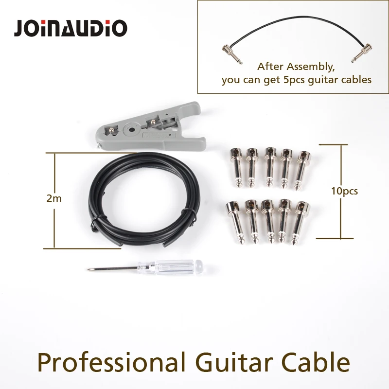 JOINAUDIO DIY Solderless гитарный кабель КИП кабель высокого качества легко собрать(длина кабеля 2 м