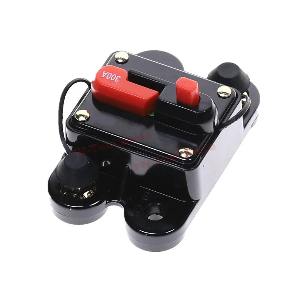 

1pc Black 12V 300A Car Audio Automatic Recovery Protection Circuit Breaker Fuse For Daily Living