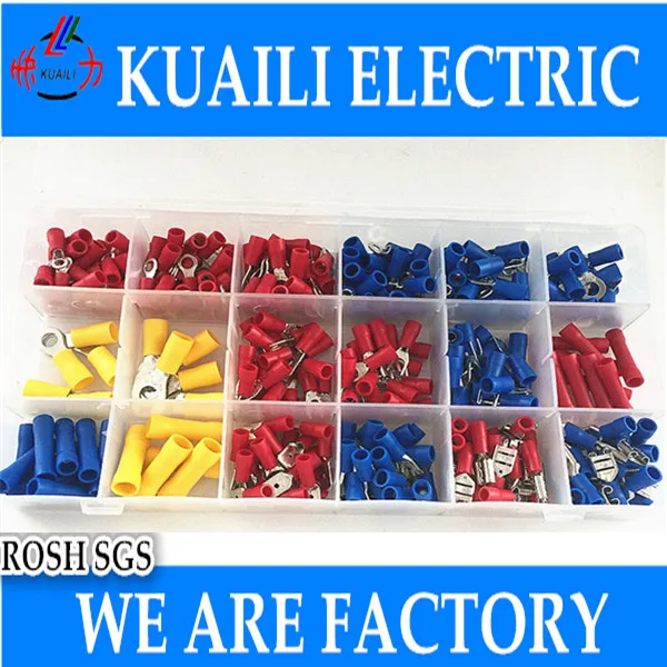 

300pcs Assorted Insulated Terminal Assortment Kit Electrical Terminator