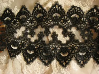 

5 yards/lot black guipure lace trim, scollapped trim DIY wedding supplies,