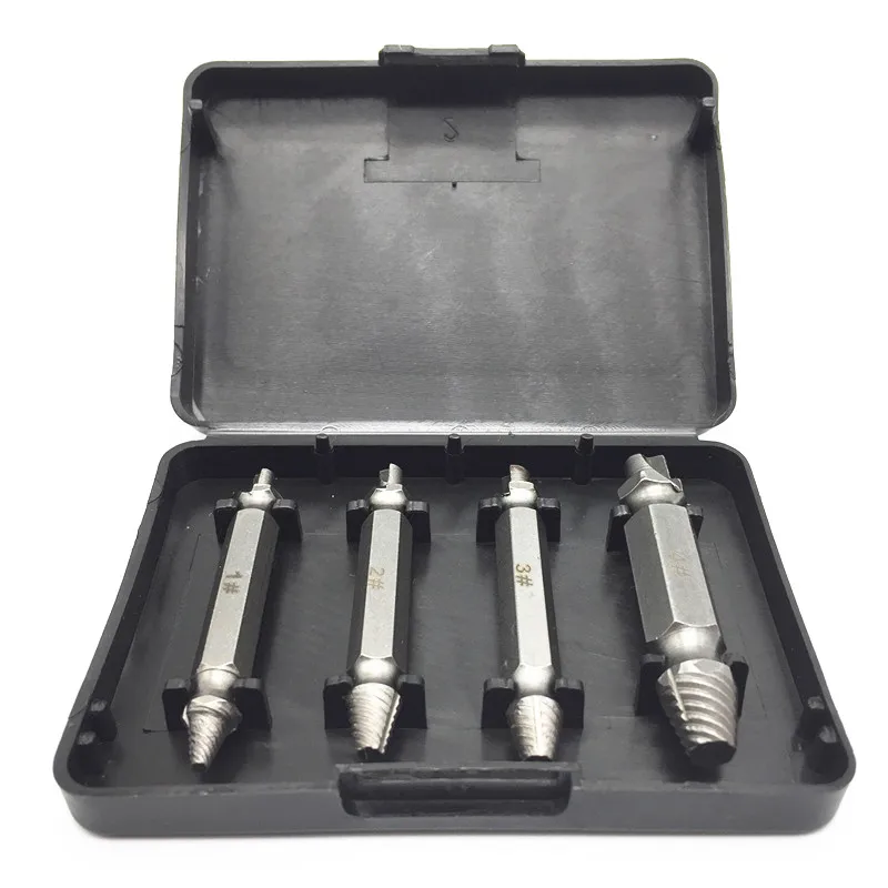Buy 4pcs Damaged Screw Extractor Drill Bits Guide Set