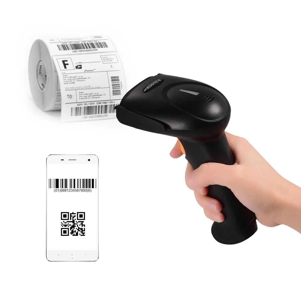 Aibecy ручной qr сканер штрих кода USB 2 4G беспроводной 1D 2D считыватель изображений CMOS