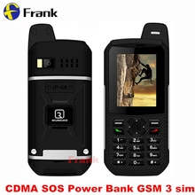 D’origine Rungee x1 IP68 Étanche antichoc téléphone portable trois 3 sim CDMA SOS Puissance Banque GSM Senior de homme téléphone