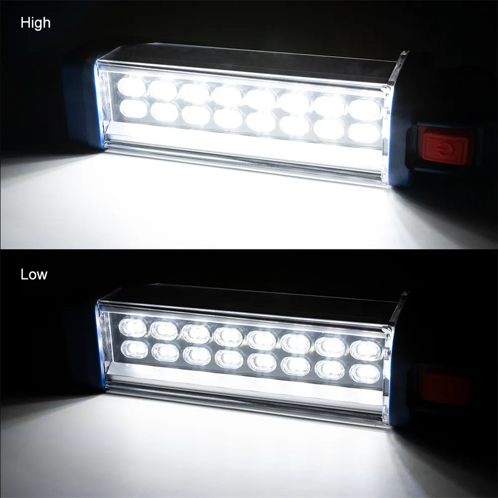 Lanterna de Trabalho Lâmpada de Trabalho Luz ao ar Poderosa Super Brilhante Recarregável Magnético Pendurado Gancho Embutido Bateria Tocha Livre Usb 8 Luzes e Iluminação
