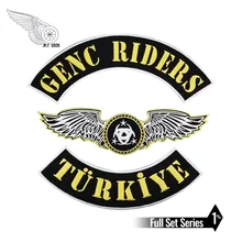 GENC riers TURKIYE пользовательские Мотоцикл Байкер жилет патч Панк вышивка металлик Патчи