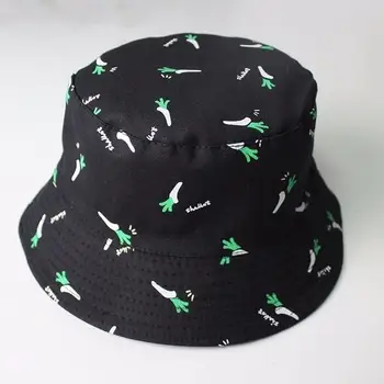 

New Fashion lovely Women Banana Chips Double Side Folding Fisherman Sun Hat Outdoor Bucket Cap