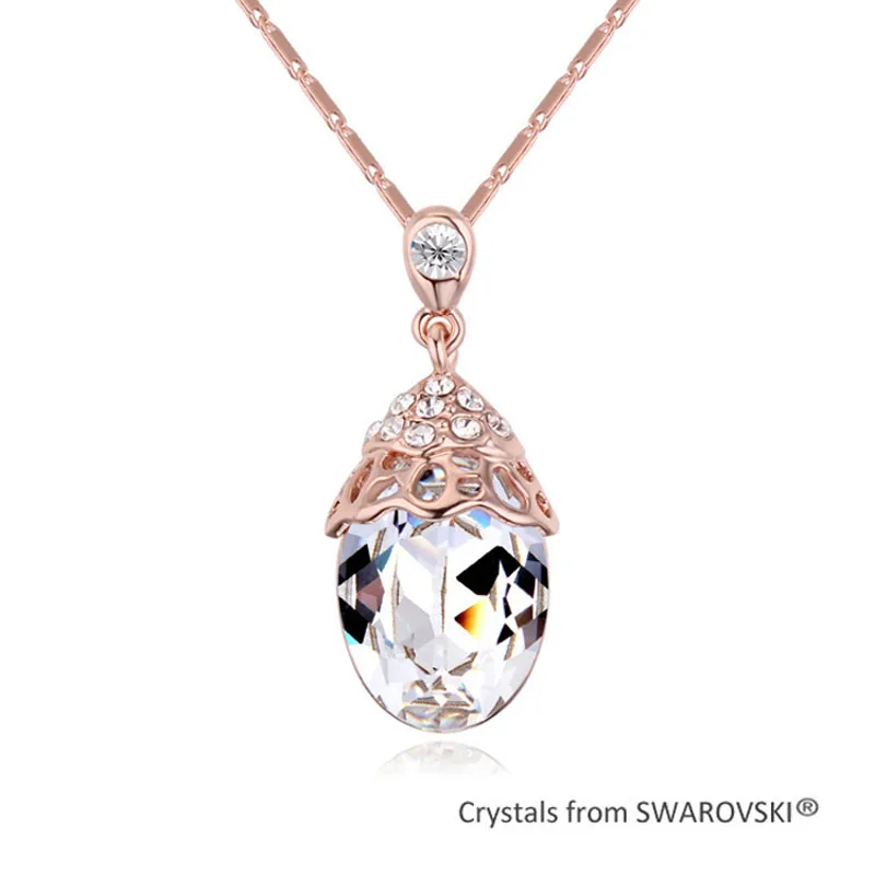 

Vintage Gold Color Drop Necklace Made With Austria Elements Crystal from Austria Chain Collares 2015 Sale