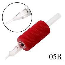 5RT "(25 мм) 20 шт. красная рифленая трубка рукоятки машинки для татуировок с наконечниками профессиональные аксессуары для татуировки оборудование поставка оборудования