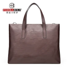 Поперечное сечение модный однотонный Деловой Сумки из натуральной кожи новые большие-Ёмкость Компьютерная сумка дикий Повседневное сумка