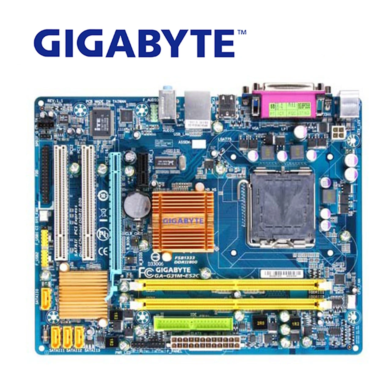 LGA 775 DDR2 для Intel Gigabyte GA G31M ES2C 100% оригинальная материнская плата 4G G31|Материнские