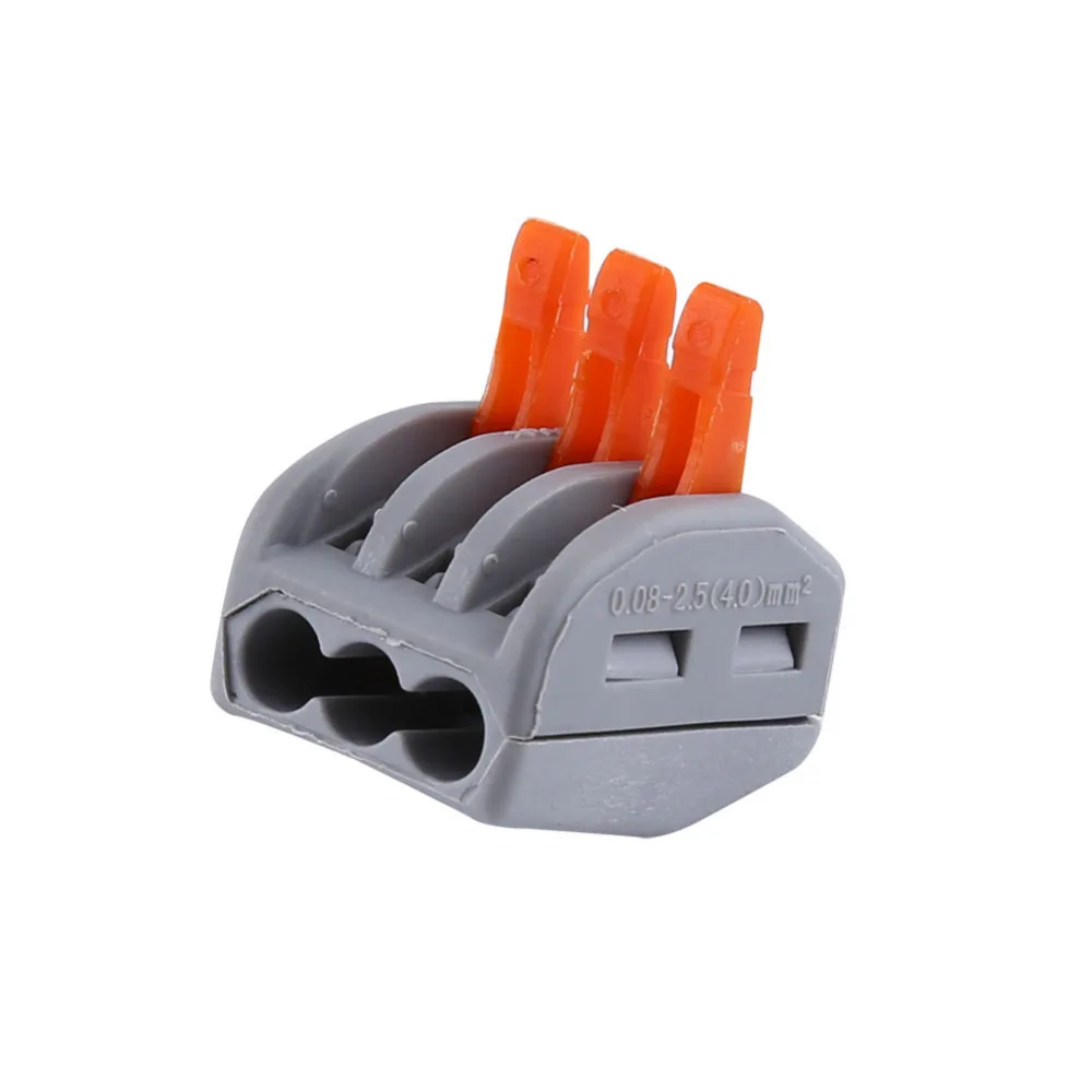 

20pcs/Lot 2/3/5 Way Reusable Spring Lever Terminal Block Electric Cable Connector Wire