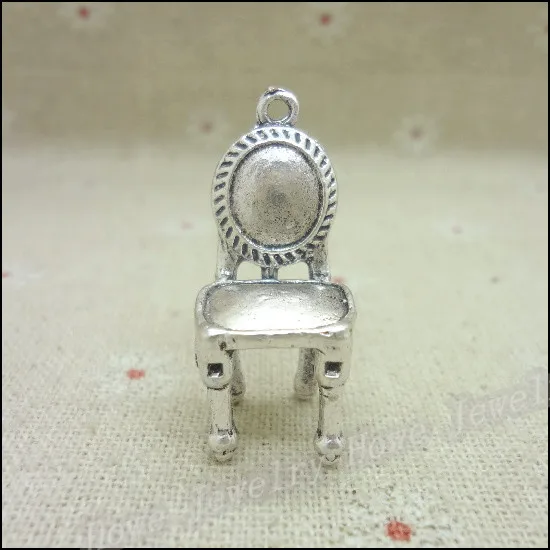 Free shipping! 16pcs Antique silver Charms Chairs Pendant Fit Bracelets Necklace DIY Metal Jewelry Making