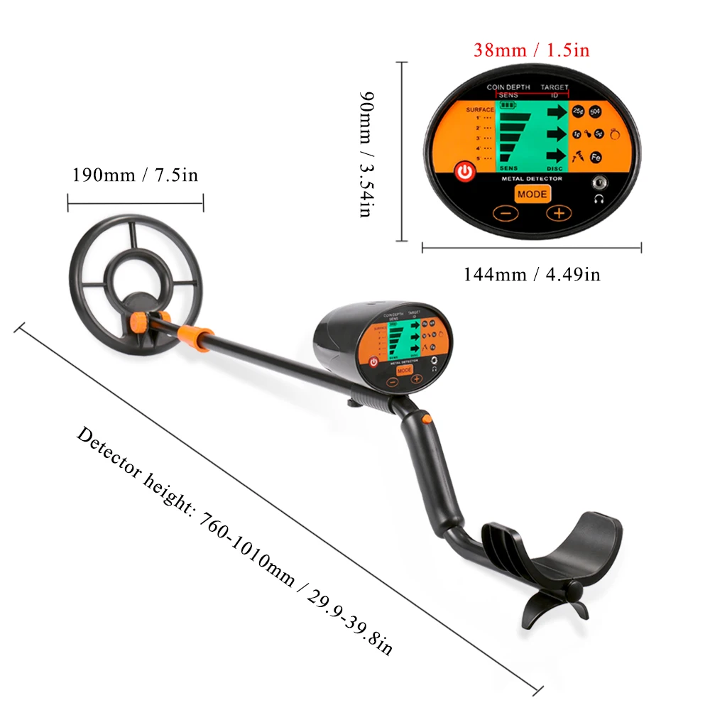 Многофункциональный производительность цифровой дисплей подземный металлоискатель Поиск Золото Серебро Медь металлоискатель