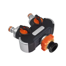2 Way Hose Splitter Garden Hose Splitter Connector Heavy Duty Fitting for Drip Irrigation, Timers Lawns Rubberized ComfortGrip