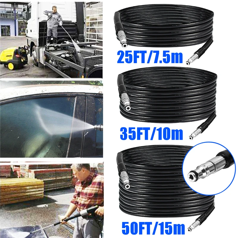 

7.5m 10m 15 Meters High Pressure Washer Water Cleaning Hose Extension Hose For BLACK DECKER K3 K4 K5 K6 K7 High Pressure Hose