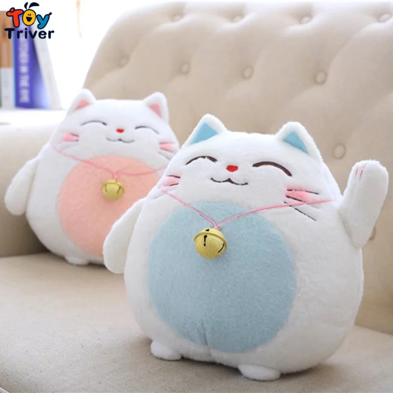 

30cm Plush Fortune Cat Lucky Cats Maneki NekoToy Stuffed Doll Bamboo Charcoal Package Activated Carbon Automotive Gift Decor