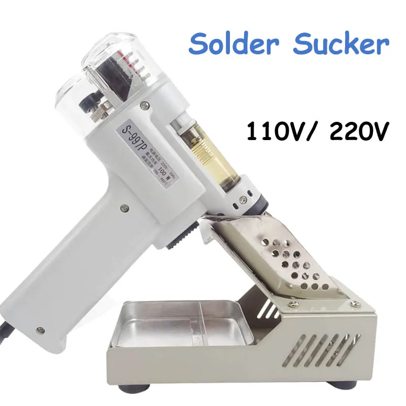 100W Electric Vacuum Pump 110V/220V Solder Sucker Desoldering Gun