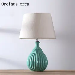Nordic минималистский современная керамика настольная лампа спальня ночники Американский творчески декоративные настольные лампы
