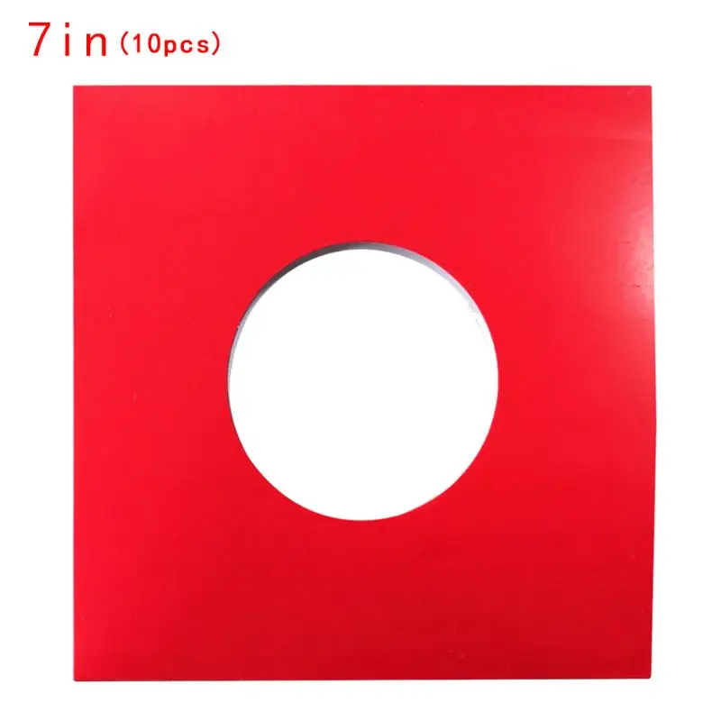 Anti-static Hard Shell Paper Inner Sleeves Polylined Protectors with Hole for 7/10/12 Inches LP Vinyl Record Album Accessories - Цвет: 7in