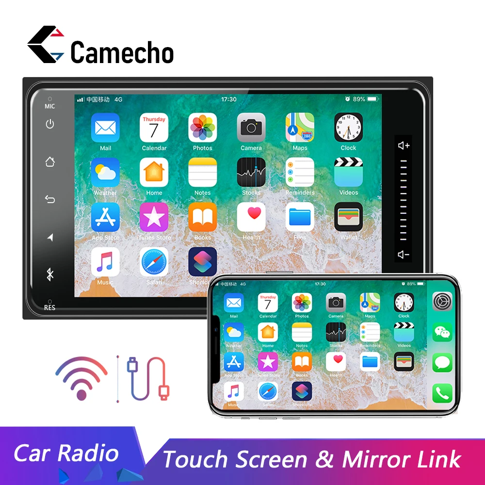 

Camecho 2 Din Android 8.1 Car Multimedia Player Car Radio Player Stereo 7'' GPS Auto Audio Radio Bluetooth Autoradio For Toyota