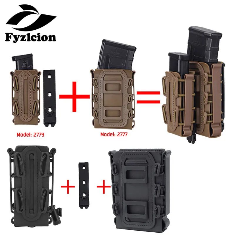 

Hunting 5.56&7.62 Universal Soft Shell Magazine Pouches Multifunctional 9mm softshell G-code Pistol Mag Carrier Elastic Clip