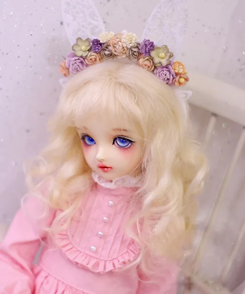 Парики для куклы BJD светло Золотые длинные кудрявые мохеровые парики шарнирных