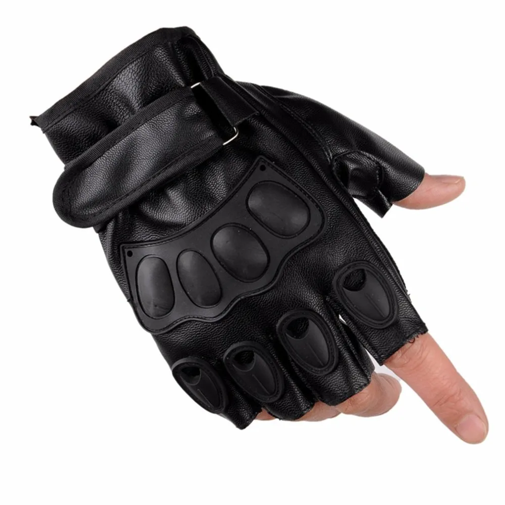 LESHP 1 пара Военные перчатки из искусственной кожи мужские полупальчиковые спортивные противоскользящие амортизационные велосипедные