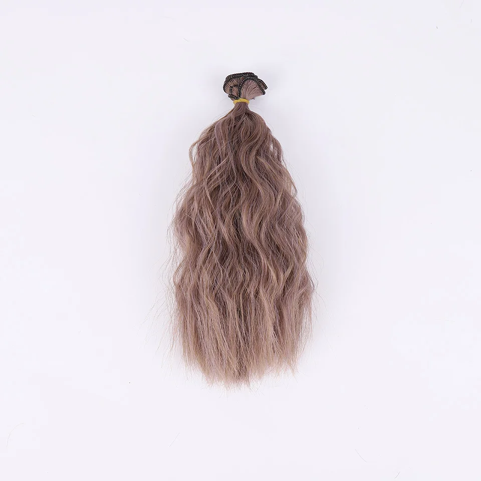Bybrana 25 см* 100 см длинные вьющиеся волосы высокая температура волокна BJD SD парики DIY парик для кукол - Цвет: boteng