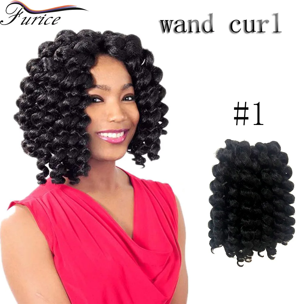 Different Color Wand Curl 8 Inch Crochet Twist Hair Extension