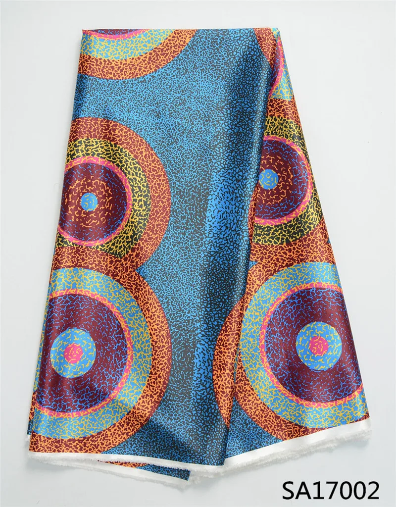 Layla Digital satin silk fabric Anti Pilling Nigerian design African